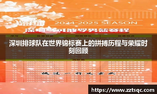 深圳排球队在世界锦标赛上的拼搏历程与荣耀时刻回顾